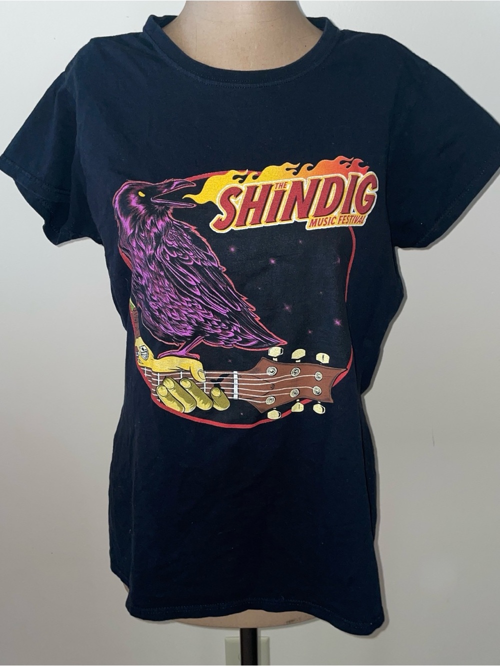 "The Shindig" Music Festival Graphic Tee with Purple Raven
